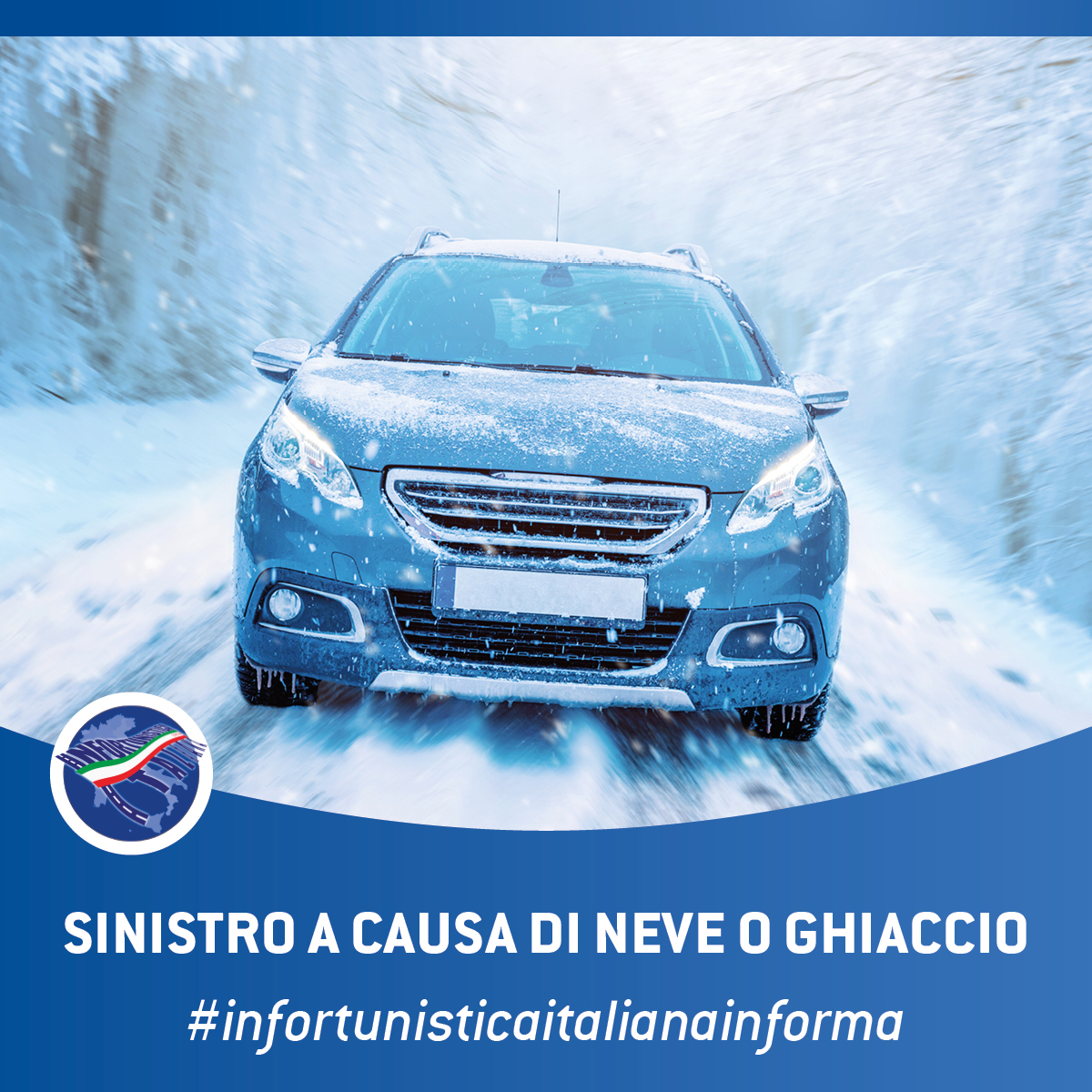 sinistro a causa di neve o ghiaccio sulla strada