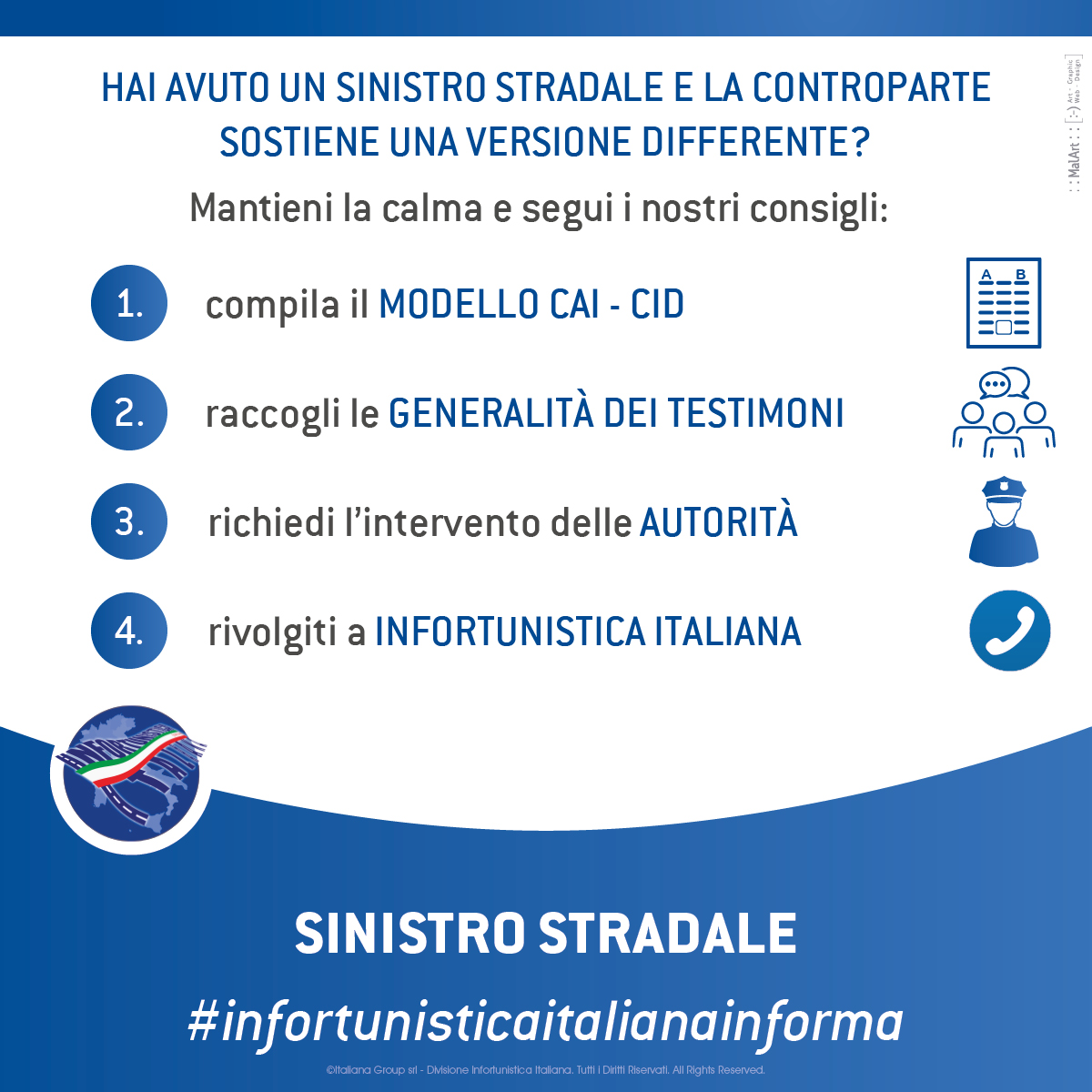 sinistro stradale con differente versione dinamica incidente controparte consigli utili